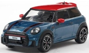 1.43 Scale Diecast Model Mini Cooper John Cooper Works Island 2023 in Blue Metallic