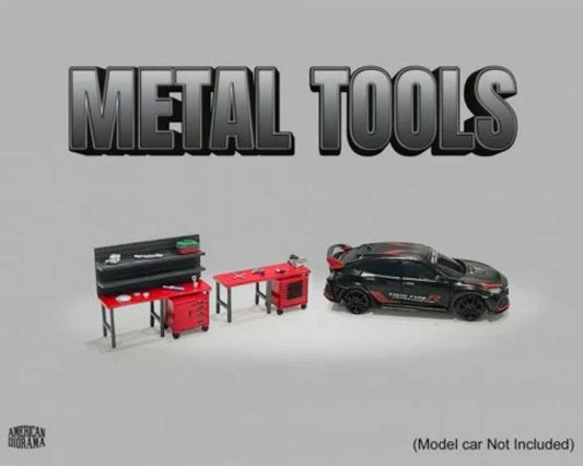1.64 Scale American Diorama Diecast Model Vehicle Metal Tools Set For Garages - World of Collecting