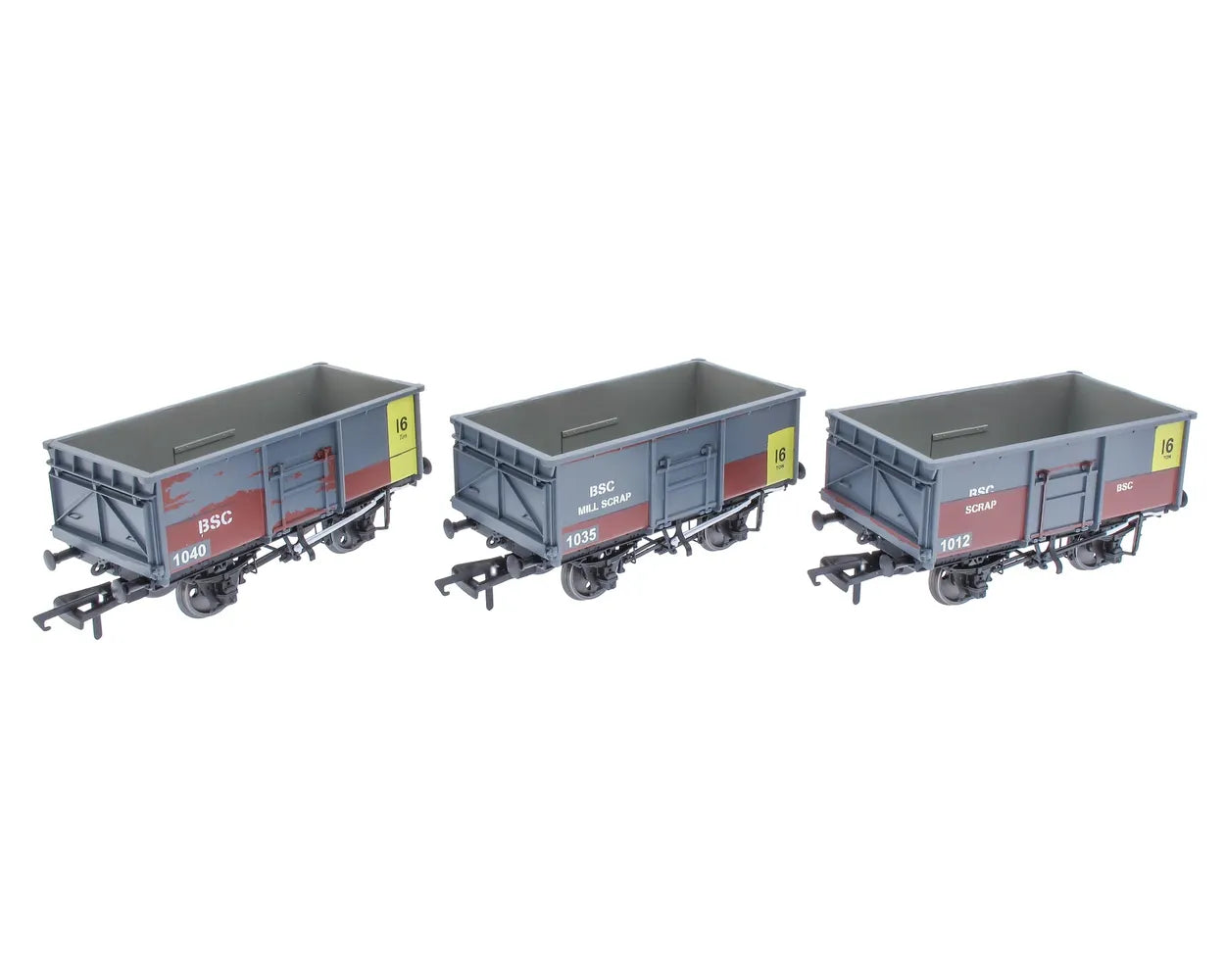 Accurascale Exclusive 16-Tonne Mineral British Steel Scrap Model Railway Wagons - Set of 3 Together 2