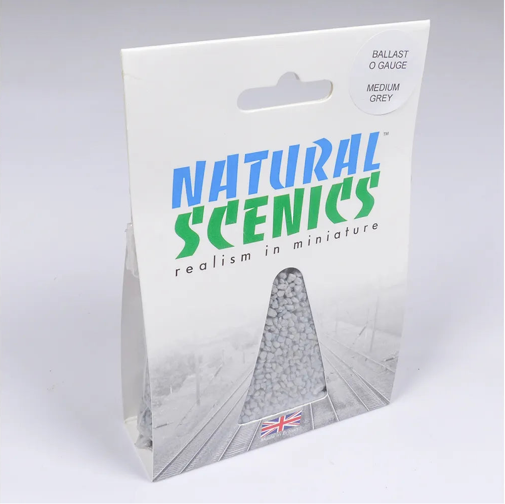 Natural Scenics Medium Grey Ballast_O Gauge Small_For Model Railways