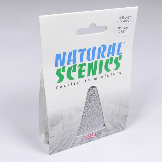Natural Scenics Medium Grey Ballast_O Gauge Small_For Model Railways