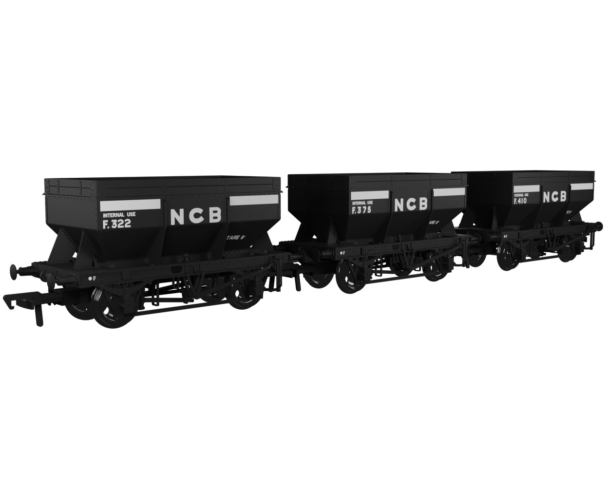 Rapido Limited Edition NCB 20-Tonne Hopper Wagons - Pack of 3 in Black_OO_ - World of Railways Exclusive