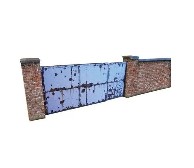 WWScenics Scale Model Railway Scenery - Fencing_Gate_Walls Pack 5