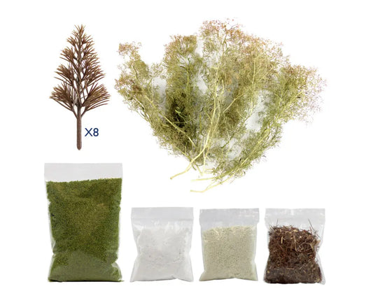 WWScenics Scenic Realistic Winter Tree Making Kit For Model Railways